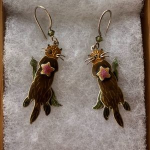Otter Metal Earrings